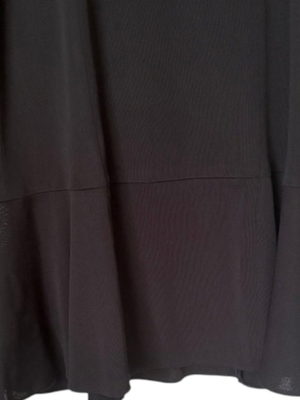 Exclusively Misook Flounce Hem Long Sleeved A-Line Dress - Black - L - Picture 7 of 9